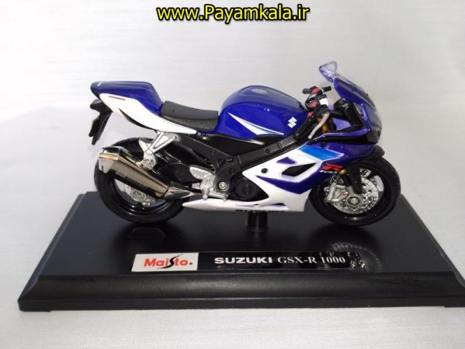 ماکت فلزی موتورسیکلت سوزوکی (SUZUKI GSX-R 1000 BY MAISTO)(1/18)