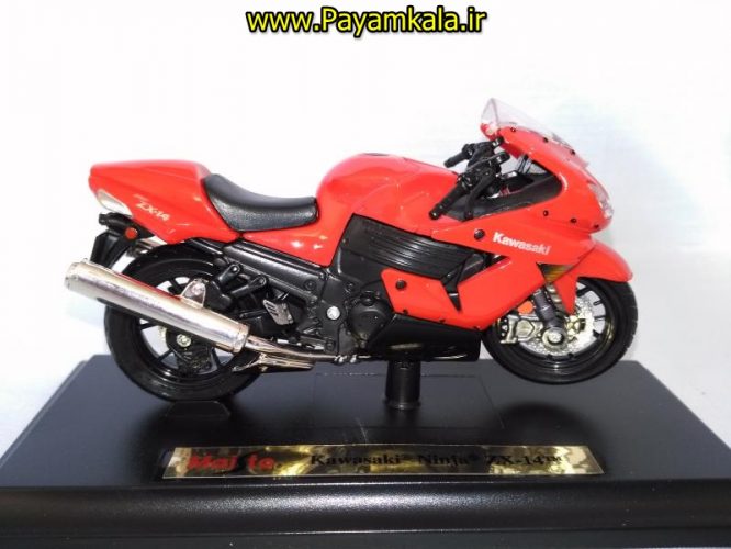 ماکت فلزی موتورسیکلت کاوازاکی (KAWASAKI NINJA ZX-14 BY MAISTO)(1/18)