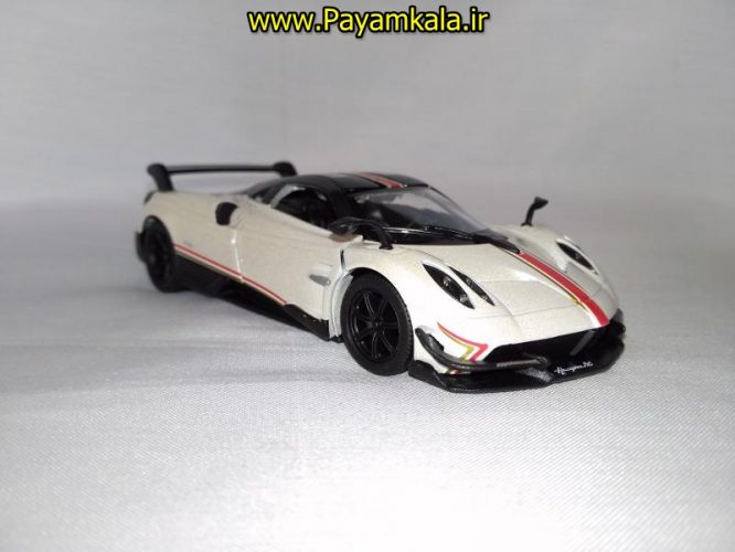 (طرح جدید) ماشین اسباب بازی فلزی عقب کش پاگانی (PAGANI HUAYRA BC 2016 BY KINSMART)