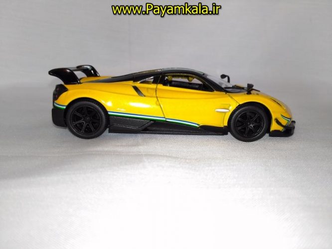 (طرح جدید) ماشین اسباب بازی فلزی عقب کش پاگانی (PAGANI HUAYRA BC 2016 BY KINSMART)