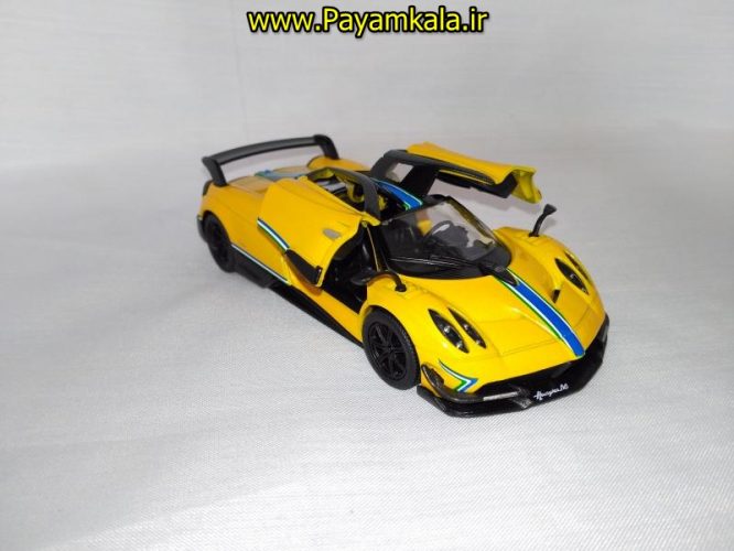 (طرح جدید) ماشین اسباب بازی فلزی عقب کش پاگانی (PAGANI HUAYRA BC 2016 BY KINSMART)