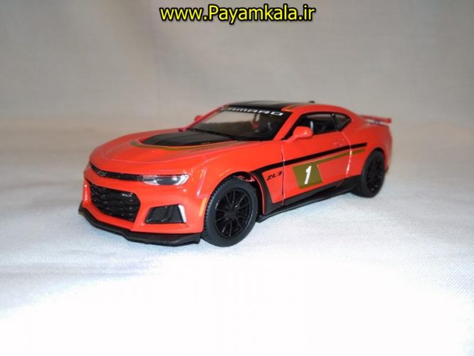 (طرح جدید) اسباب بازی ماشین فلزی شورلت کامارو (قرمز) (CHEVROLET CAMARO ZL1 BY KINSMART)