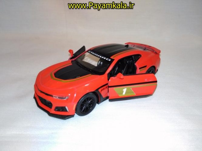 (طرح جدید) اسباب بازی ماشین فلزی شورلت کامارو (قرمز) (CHEVROLET CAMARO ZL1 BY KINSMART)