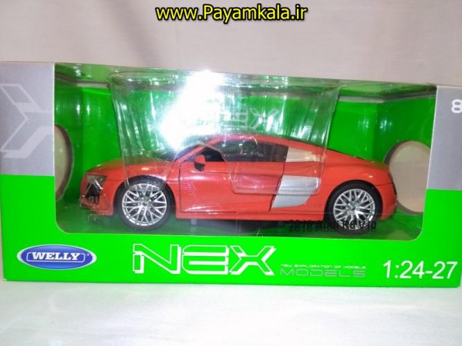 ماکت ماشین اسباب بازی آئودی بزرگ (1:24) (WELLY)(2016 AUDI R8 V10)