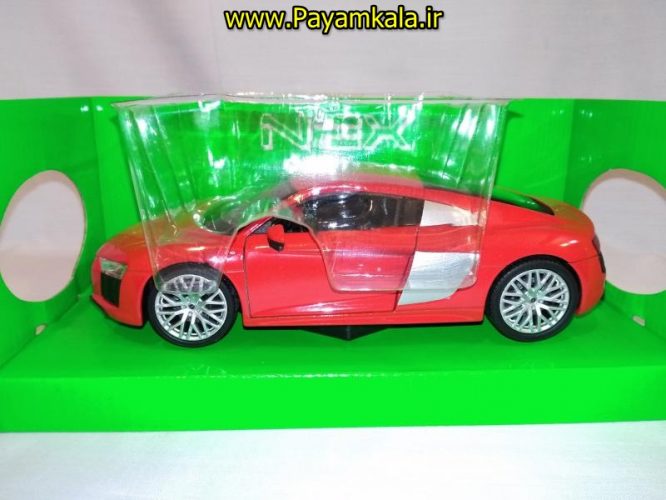 ماکت ماشین اسباب بازی آئودی بزرگ (1:24) (WELLY)(2016 AUDI R8 V10)