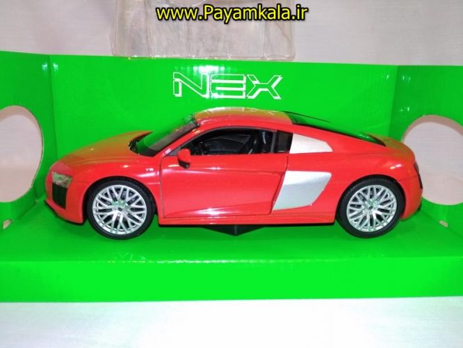 ماکت ماشین اسباب بازی آئودی بزرگ (1:24) (WELLY)(2016 AUDI R8 V10)