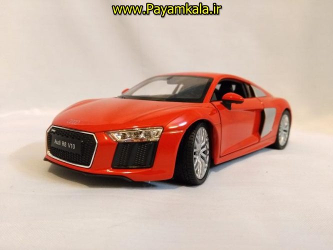 ماکت ماشین اسباب بازی آئودی بزرگ (1:24) (WELLY)(2016 AUDI R8 V10)