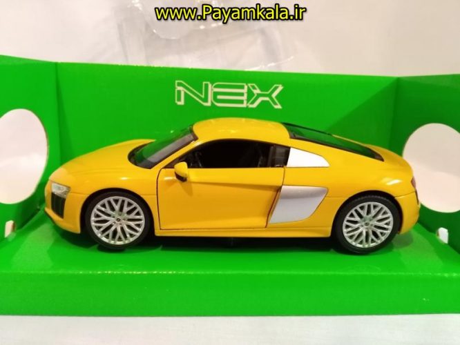 ماکت ماشین اسباب بازی آئودی بزرگ (1:24) (WELLY)(2016 AUDI R8 V10)