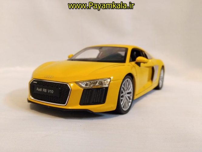 ماکت ماشین اسباب بازی آئودی بزرگ (1:24) (WELLY)(2016 AUDI R8 V10)