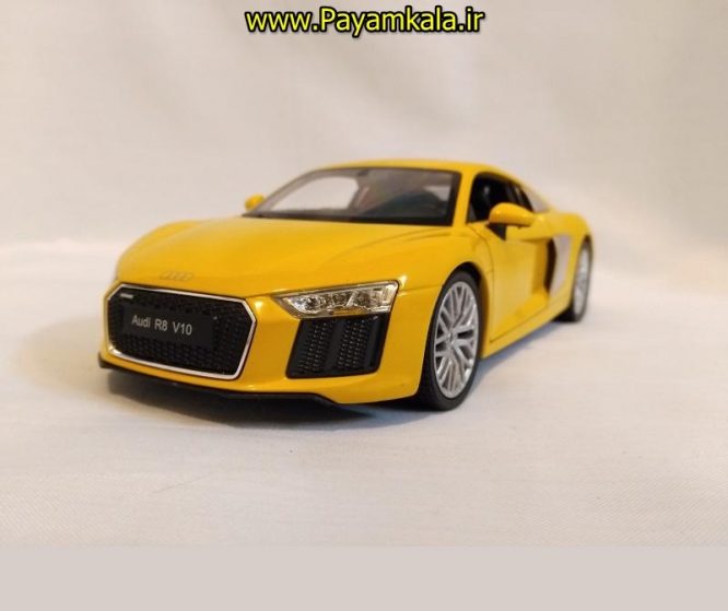 ماکت ماشین اسباب بازی آئودی بزرگ (1:24) (WELLY)(2016 AUDI R8 V10)