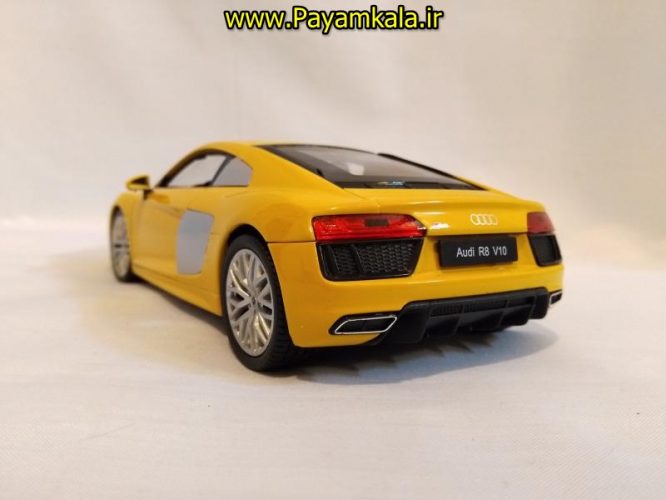 ماکت ماشین اسباب بازی آئودی بزرگ (1:24) (WELLY)(2016 AUDI R8 V10)