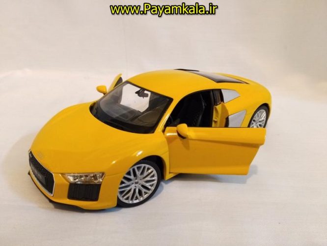 ماکت ماشین اسباب بازی آئودی بزرگ (1:24) (WELLY)(2016 AUDI R8 V10)