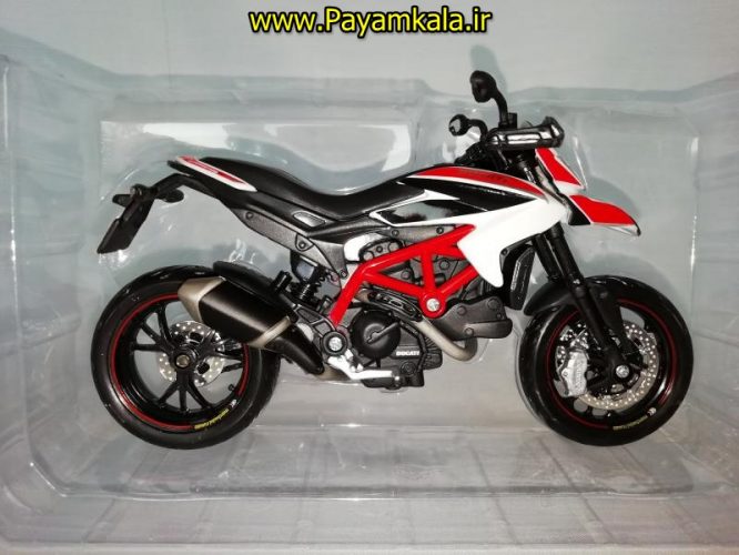 (سایز بزرگ) ماکت فلزی موتورسیکلت دوکاتی (DUCATI HYPERMOTARO SP 2013 BY MAISTO)(1/12)