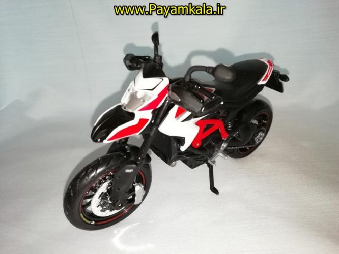 (سایز بزرگ) ماکت فلزی موتورسیکلت دوکاتی (DUCATI HYPERMOTARO SP 2013 BY MAISTO)(1/12)