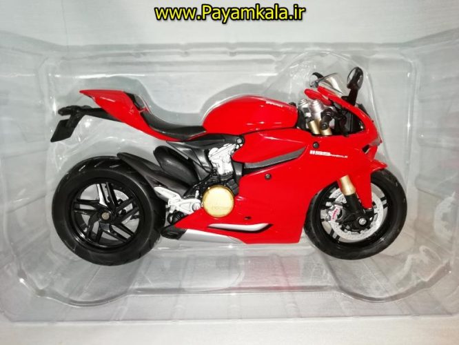 (سایز بزرگ) ماکت فلزی موتورسیکلت دوکاتی (DUCATI 1199 PANIGALE BY MAISTO)(1/12)