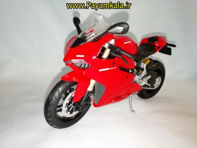 (سایز بزرگ) ماکت فلزی موتورسیکلت دوکاتی (DUCATI 1199 PANIGALE BY MAISTO)(1/12)