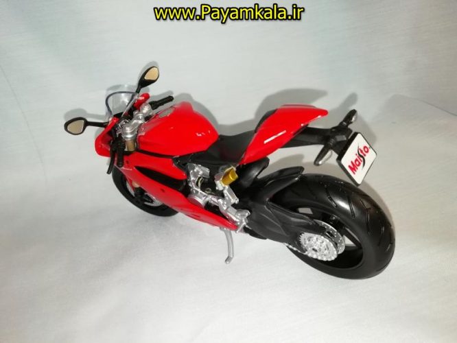 (سایز بزرگ) ماکت فلزی موتورسیکلت دوکاتی (DUCATI 1199 PANIGALE BY MAISTO)(1/12)