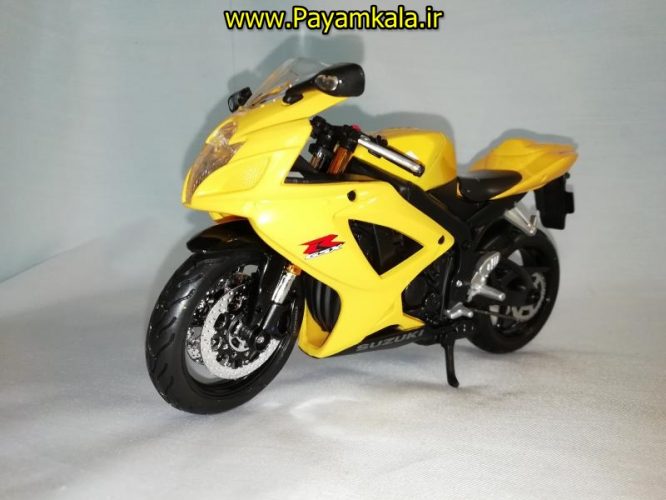 (سایز بزرگ) ماکت فلزی موتورسیکلت سوزوکی (SUZUKI GSX-R600 BY MAISTO)(1/12)