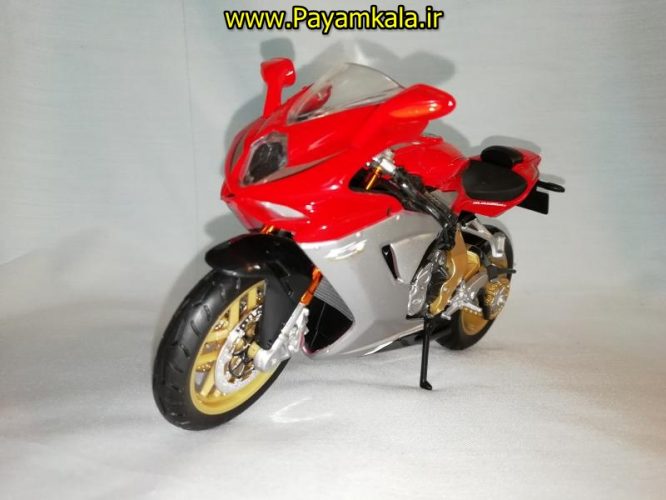 (سایز بزرگ) ماکت فلزی موتورسیکلت ام وی (MV AGUSTA F3 SERIE ORO 2012 BY MAISTO)(1/12)