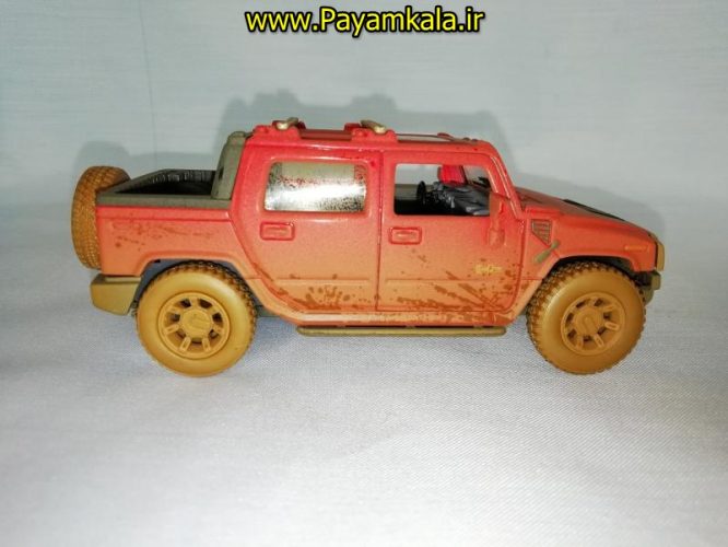 (خاکی) ماکت ماشین اسباب بازی هامر (HUMMER 2005 H2 SUT BY KINSMART)