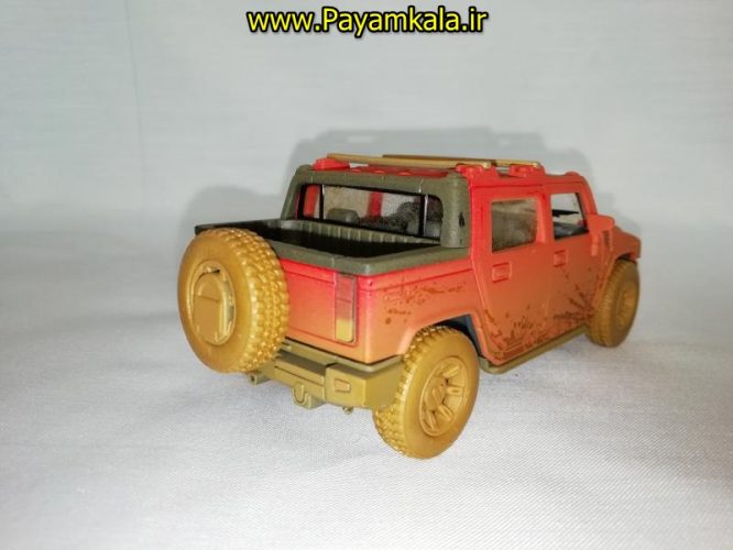 (خاکی) ماکت ماشین اسباب بازی هامر (HUMMER 2005 H2 SUT BY KINSMART)