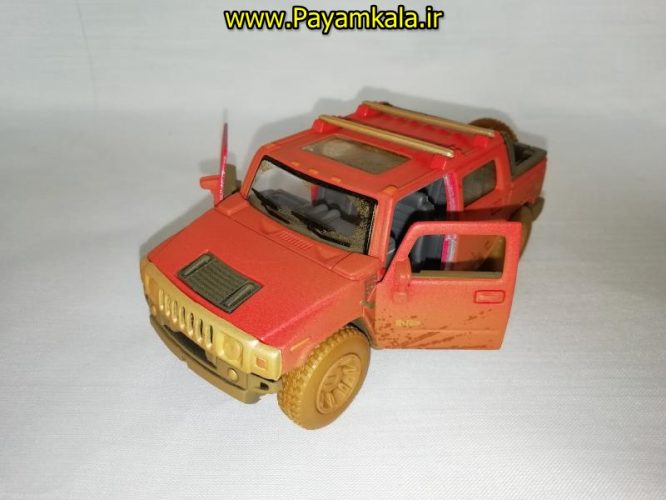 (خاکی) ماکت ماشین اسباب بازی هامر (HUMMER 2005 H2 SUT BY KINSMART)