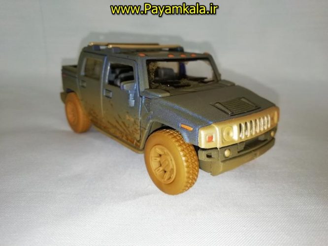 (خاکی) ماکت ماشین اسباب بازی هامر (HUMMER 2005 H2 SUT BY KINSMART)