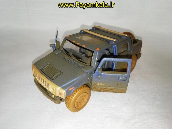 (خاکی) ماکت ماشین اسباب بازی هامر (HUMMER 2005 H2 SUT BY KINSMART)