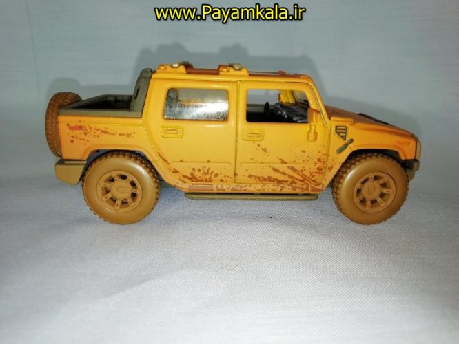 (خاکی) ماکت ماشین اسباب بازی هامر (HUMMER 2005 H2 SUT BY KINSMART)