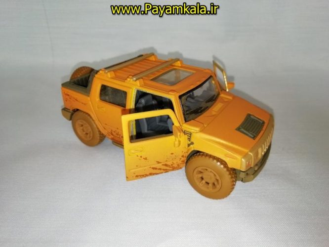 (خاکی) ماکت ماشین اسباب بازی هامر (HUMMER 2005 H2 SUT BY KINSMART)