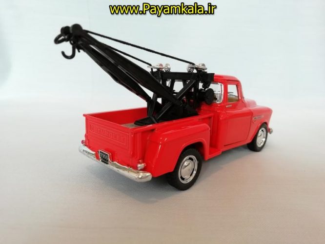 ماکت ماشین اسباب بازی وانت شورلت جرثقیل دار (1955 CHEVY 3100 STEPSIDE TOW TRUCK)