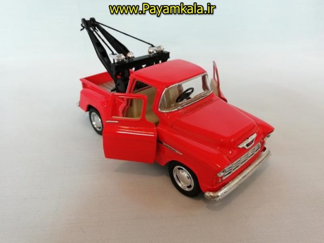 ماکت ماشین اسباب بازی وانت شورلت جرثقیل دار (1955 CHEVY 3100 STEPSIDE TOW TRUCK)