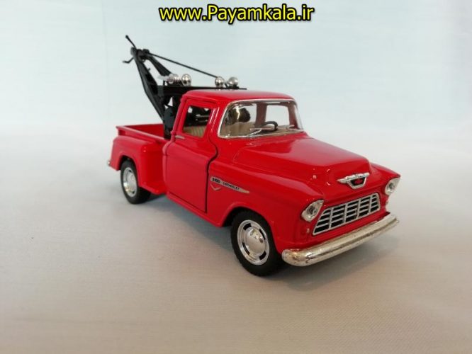 ماکت ماشین اسباب بازی وانت شورلت جرثقیل دار (1955 CHEVY 3100 STEPSIDE TOW TRUCK)