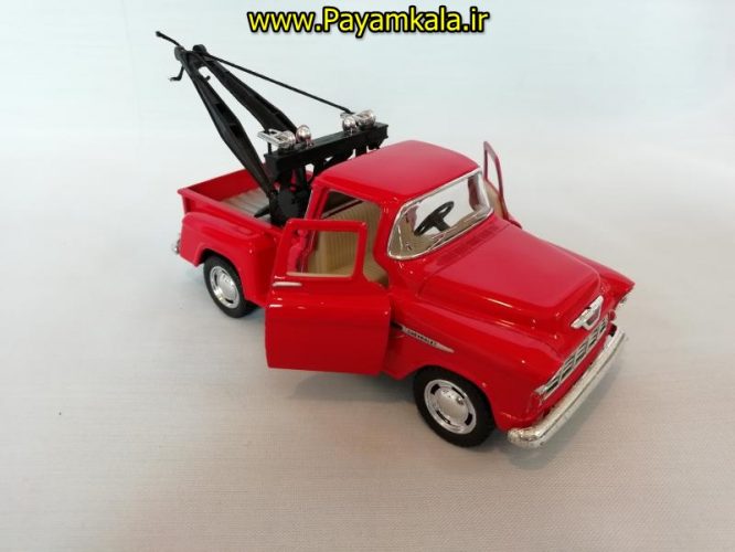 ماکت ماشین اسباب بازی وانت شورلت جرثقیل دار (1955 CHEVY 3100 STEPSIDE TOW TRUCK)