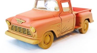 (رنگ نارنجی) ماشین فلزی  وانت شورلت فورد (1955 CHEVY STEPSIDE PICKUP)