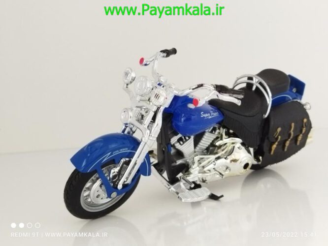 یویدسون (Harley Davidson Motor by HAIXING)(1/12) رنگ آبی