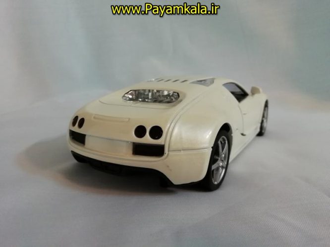 (موزیکال-چراغدار)ماکت فلزی عقب کش بوگاتی ویرون بزرگ (1:24) (Bugatti Veyron)