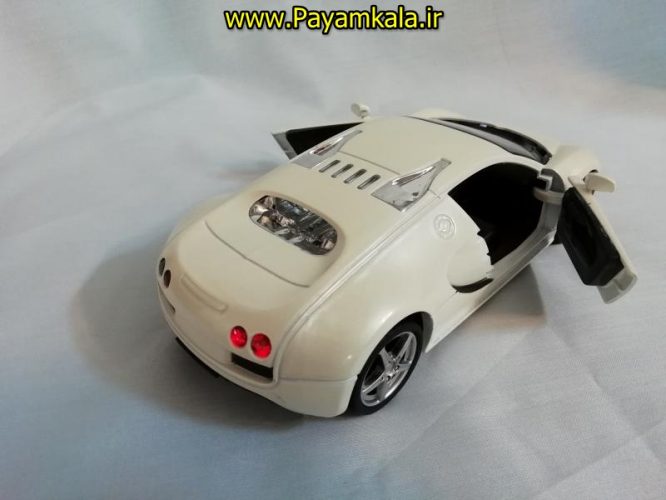 (موزیکال-چراغدار)ماکت فلزی عقب کش بوگاتی ویرون بزرگ (1:24) (Bugatti Veyron)