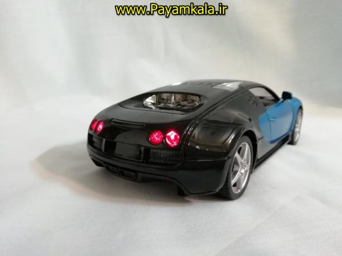 (موزیکال-چراغدار)ماکت فلزی عقب کش بوگاتی ویرون بزرگ (1:24) (Bugatti Veyron)