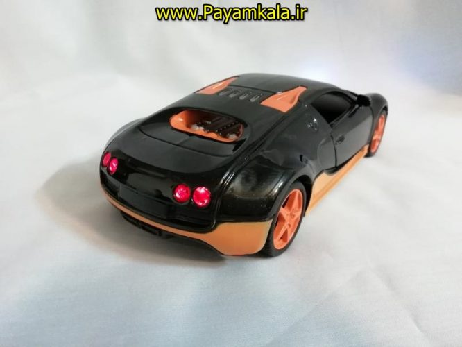 (موزیکال-چراغدار)ماکت فلزی عقب کش بوگاتی ویرون بزرگ (1:24) (Bugatti Veyron)