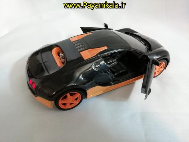 (موزیکال-چراغدار)ماکت فلزی عقب کش بوگاتی ویرون بزرگ (1:24) (Bugatti Veyron)