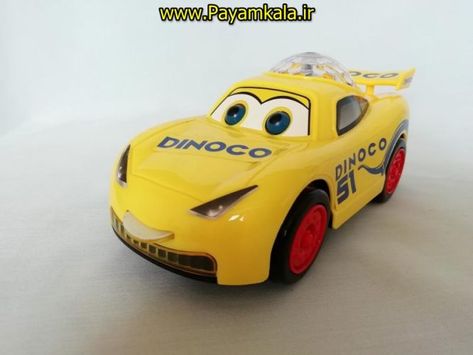 (موزیکال-رقص نور- باطری خور) ماشین مک کویین برقی بزرگ مقیاس 1:24 (CARS 3)