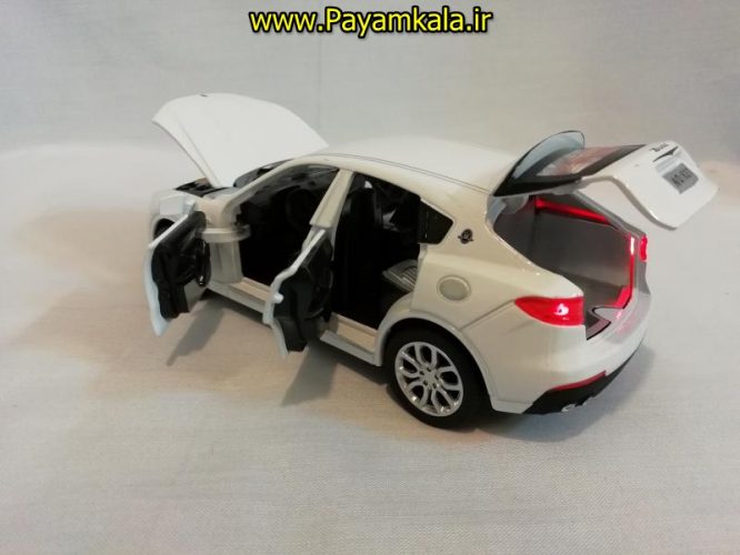 (شش در بازشو+پخش موسیقی) اسباب بازی ماشین مازراتی (MASERATI) موزیکال-چراغدار فلزی شاسی بلند