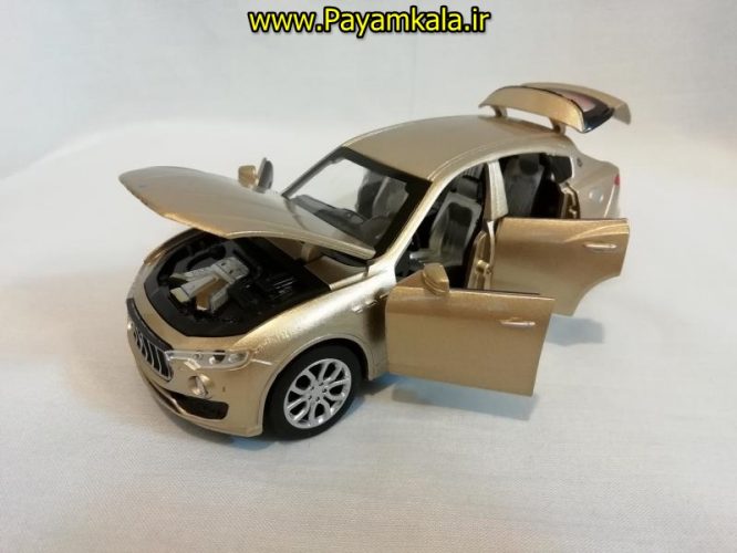 (شش در بازشو+پخش موسیقی) اسباب بازی ماشین مازراتی (MASERATI) موزیکال-چراغدار فلزی شاسی بلند