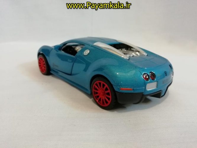 (موسیقی دار) اسباب بازی ماشین بوگاتی متوسط (Bugatti) موزیکال-چراغدار فلزی