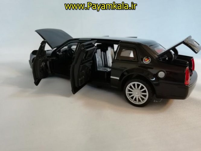 اسباب بازی ماشین کادیلاک لیموزین ریاست جمهوری متوسط (Cadillac) موزیکال-چراغدار فلزی