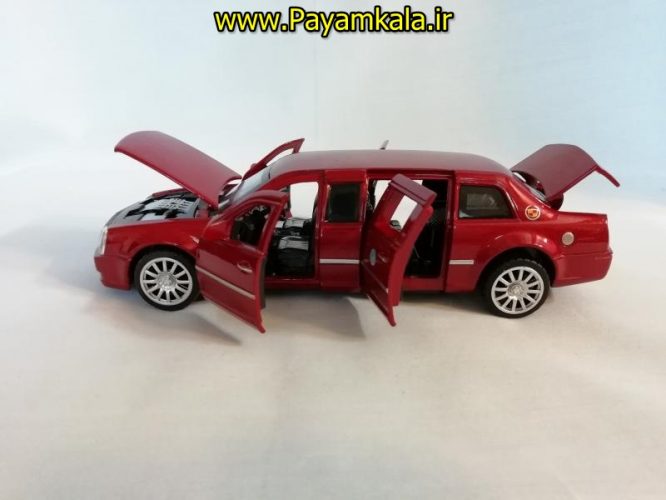 اسباب بازی ماشین کادیلاک لیموزین ریاست جمهوری متوسط (Cadillac) موزیکال-چراغدار فلزی