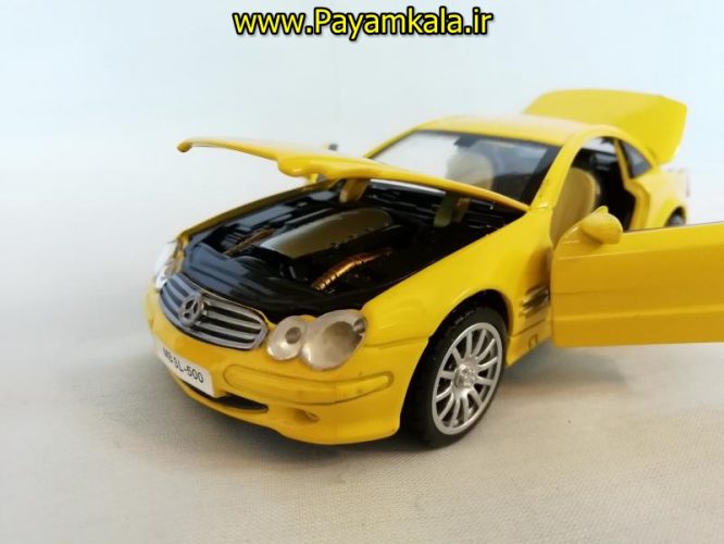 اسباب بازی ماشین بنز SL500 متوسط (MERCEDES-BENZ) موزیکال-چراغدار فلزی