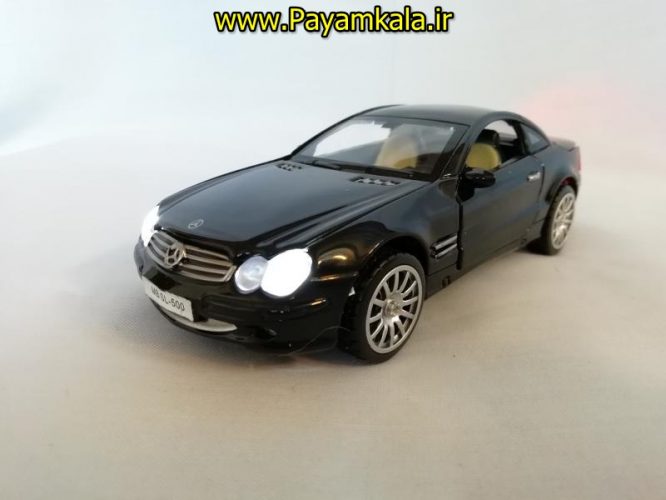 اسباب بازی ماشین بنز SL500 متوسط (MERCEDES-BENZ) موزیکال-چراغدار فلزی