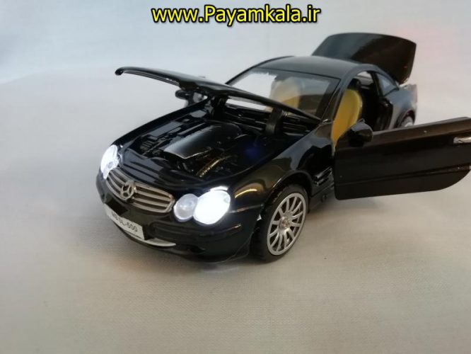 اسباب بازی ماشین بنز SL500 متوسط (MERCEDES-BENZ) موزیکال-چراغدار فلزی